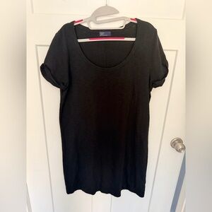 GAP Black Slub Knit Scoop Neck Tee Size Large Short Sleeve Casual Shirt
